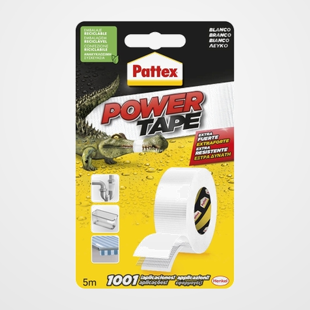 CINTA ADHESIVA PATTEX POWER TAPE 50 mm x 5 m. BLANCO