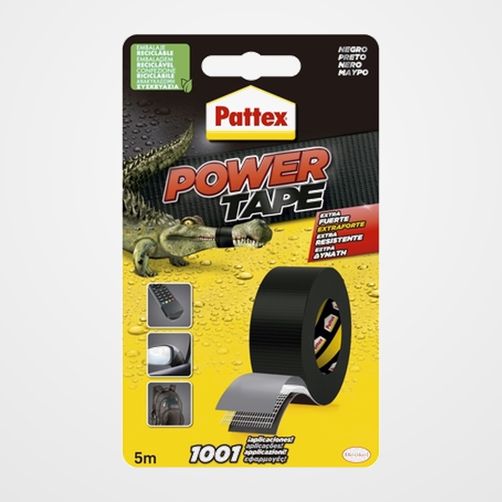 CINTA ADHESIVA PATTEX POWER TAPE 50 mm x 5 m. NEGRO