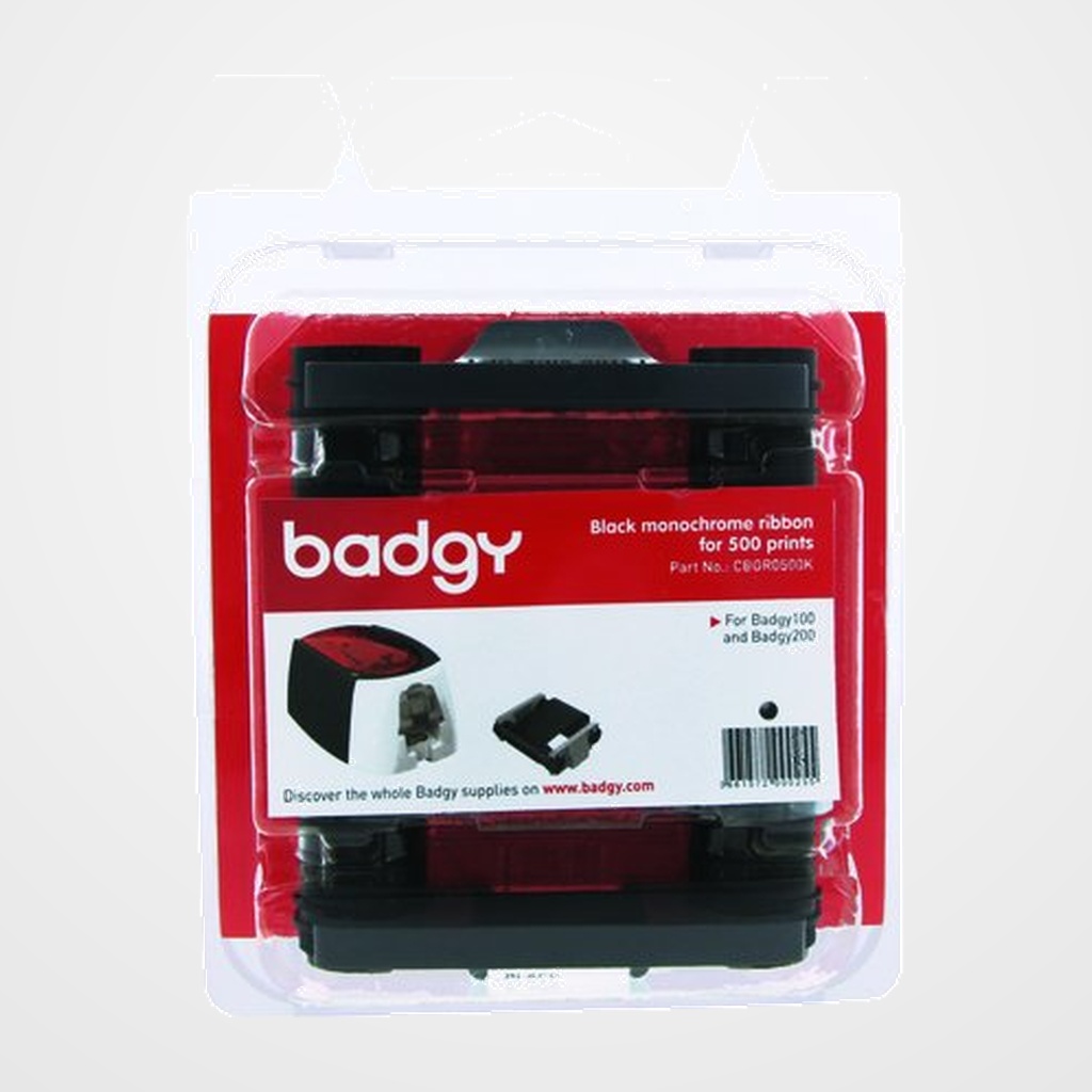 CINTA BADGY NEGRO MONOCROMO PARA 500 IMPRESIONES