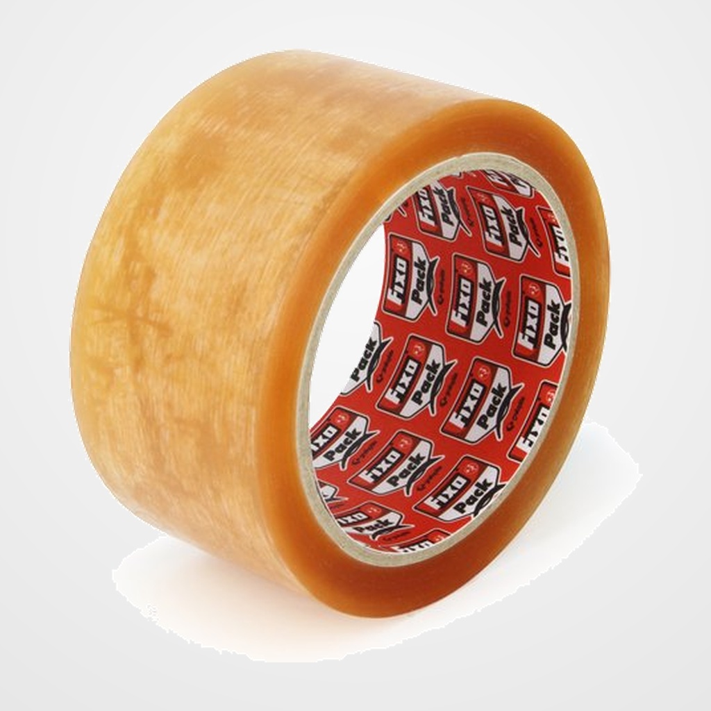 CINTA de EMBALAJE FIXO PACK PP CAUCHO rollo 132x50 TRANSPARENTE