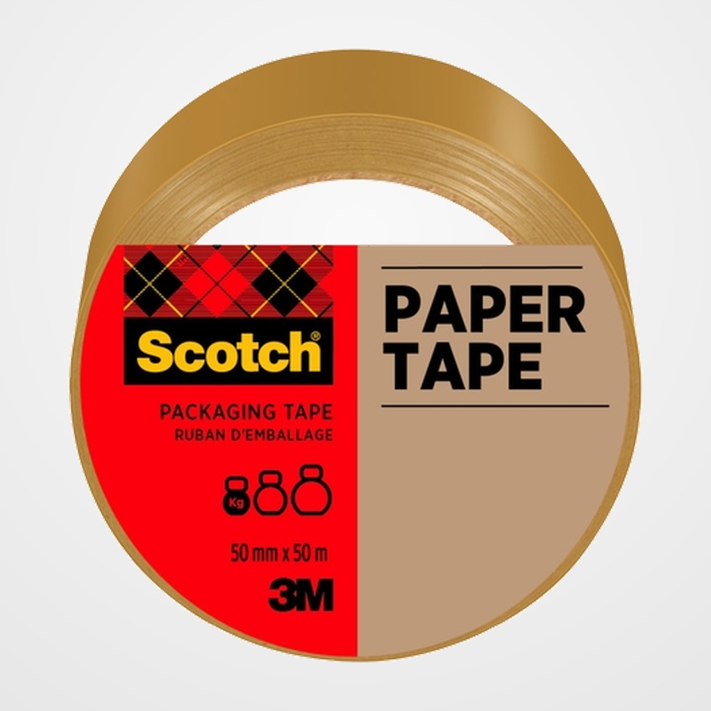CINTA de EMBALAJE SCOTCH PAPEL rollo 50x50 PARA CORREO