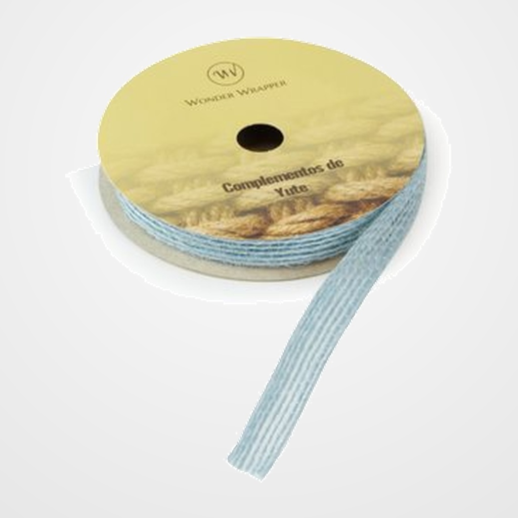 CINTA DE REGALO DE YUTE de 10 mm ROLLO de 3 m AZUL