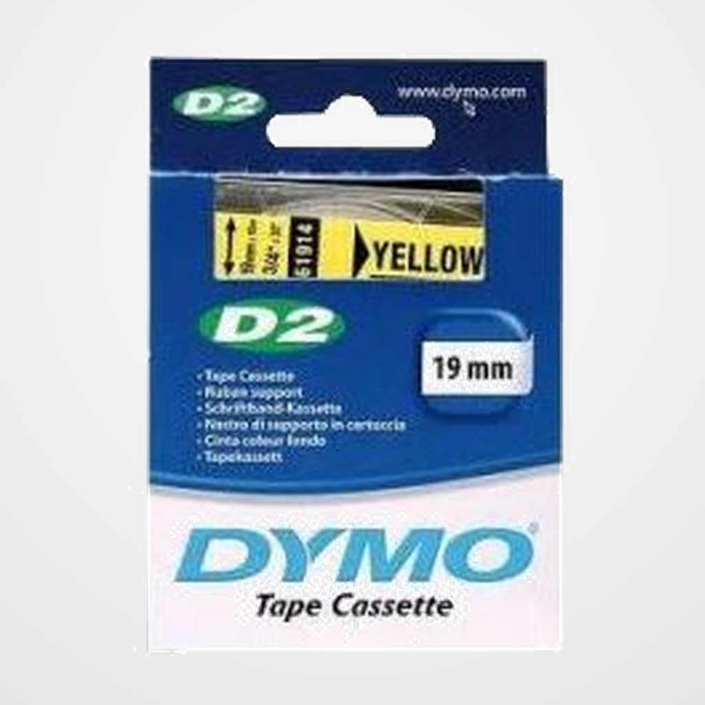 CINTA de ROTULAR DYMO LM D2 fondo 10m 19mm AMARILLO (61914)