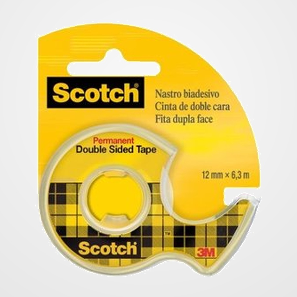 CINTA DOBLE CARA SCOTCH 12,7mm x 6,35 m EN PORTARROLLOS