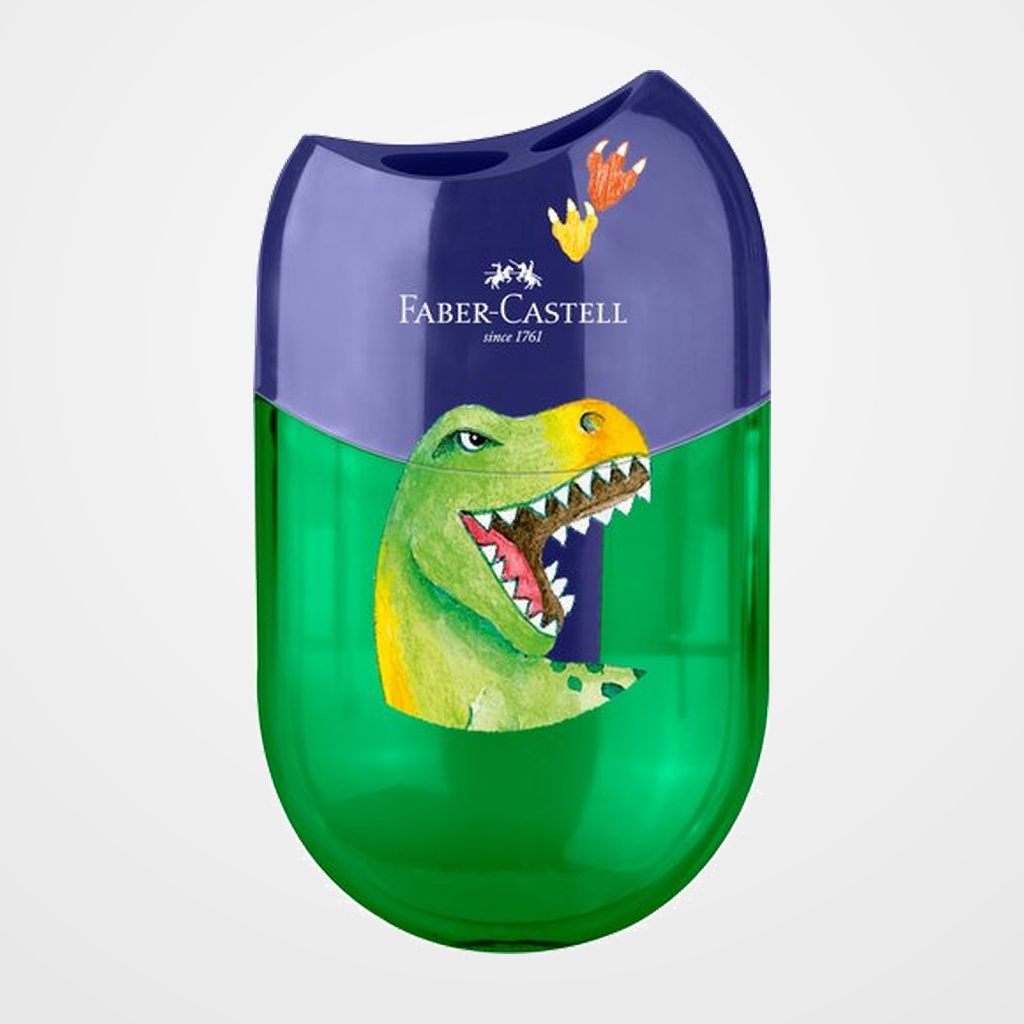 [13701355] AFILALAPIZ FABER-CASTELL DINOSAURIO 2 USOS CON DEPOSITO