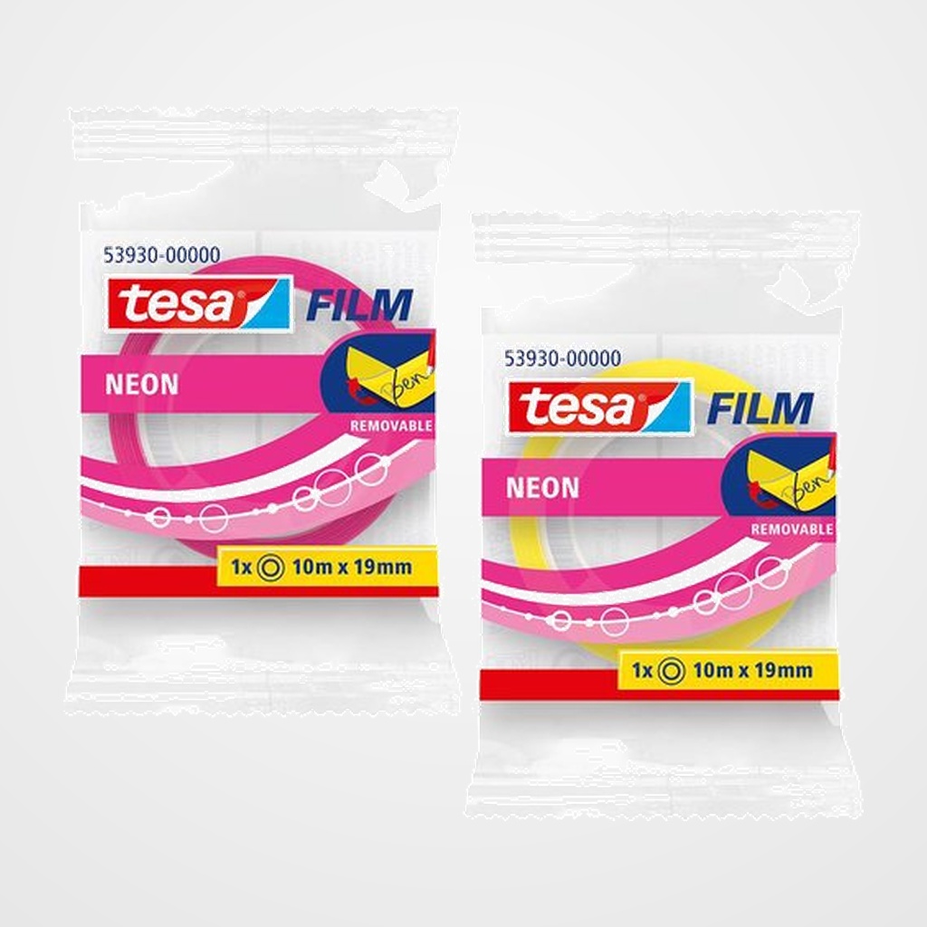 CINTA TESAFILM NEON SURTIDO rollo 10x19