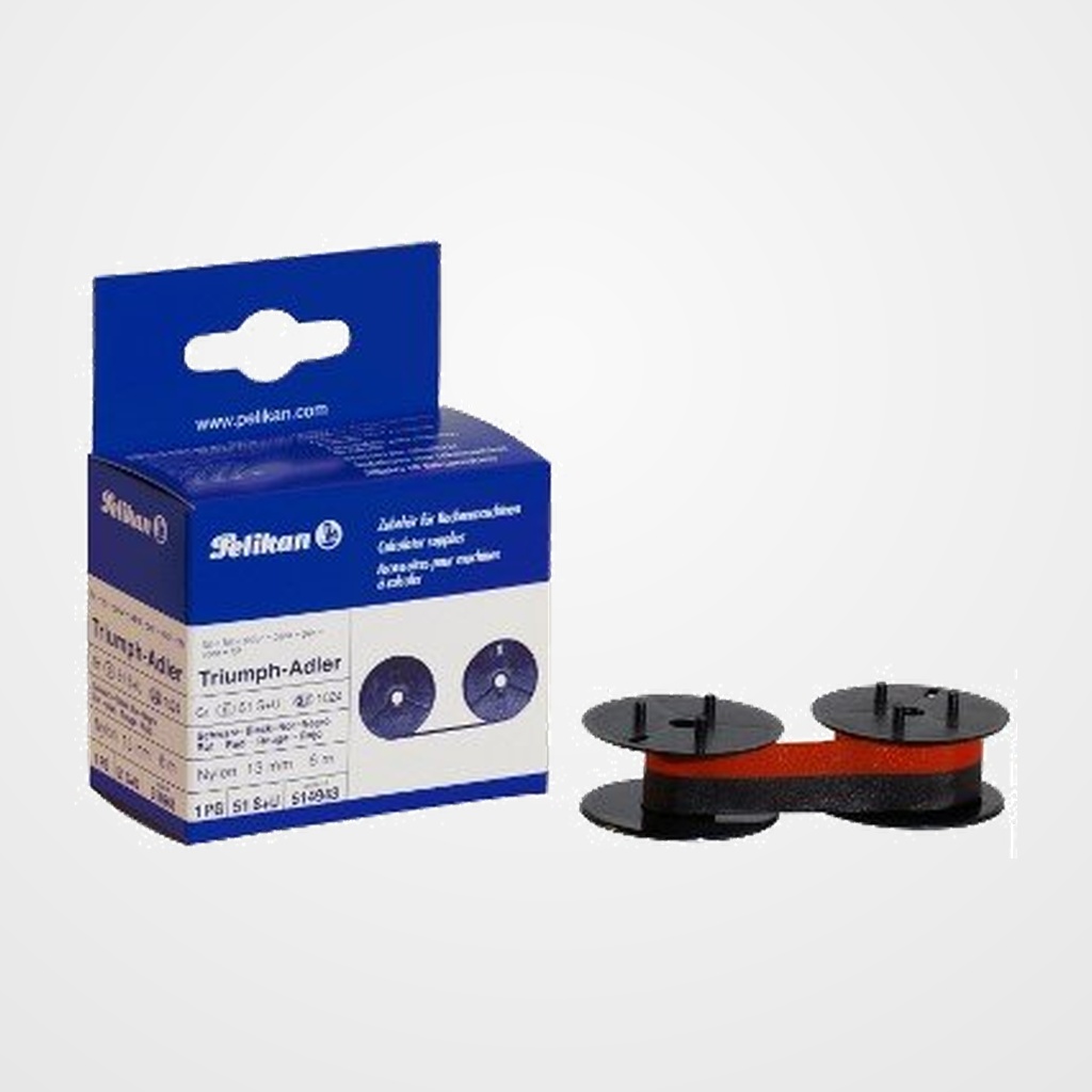 CINTAS MAQUINA GR.51 S+U/2 CANON/FACIT/SHARP NYLON NEGRO/ROJO PACK DE 2