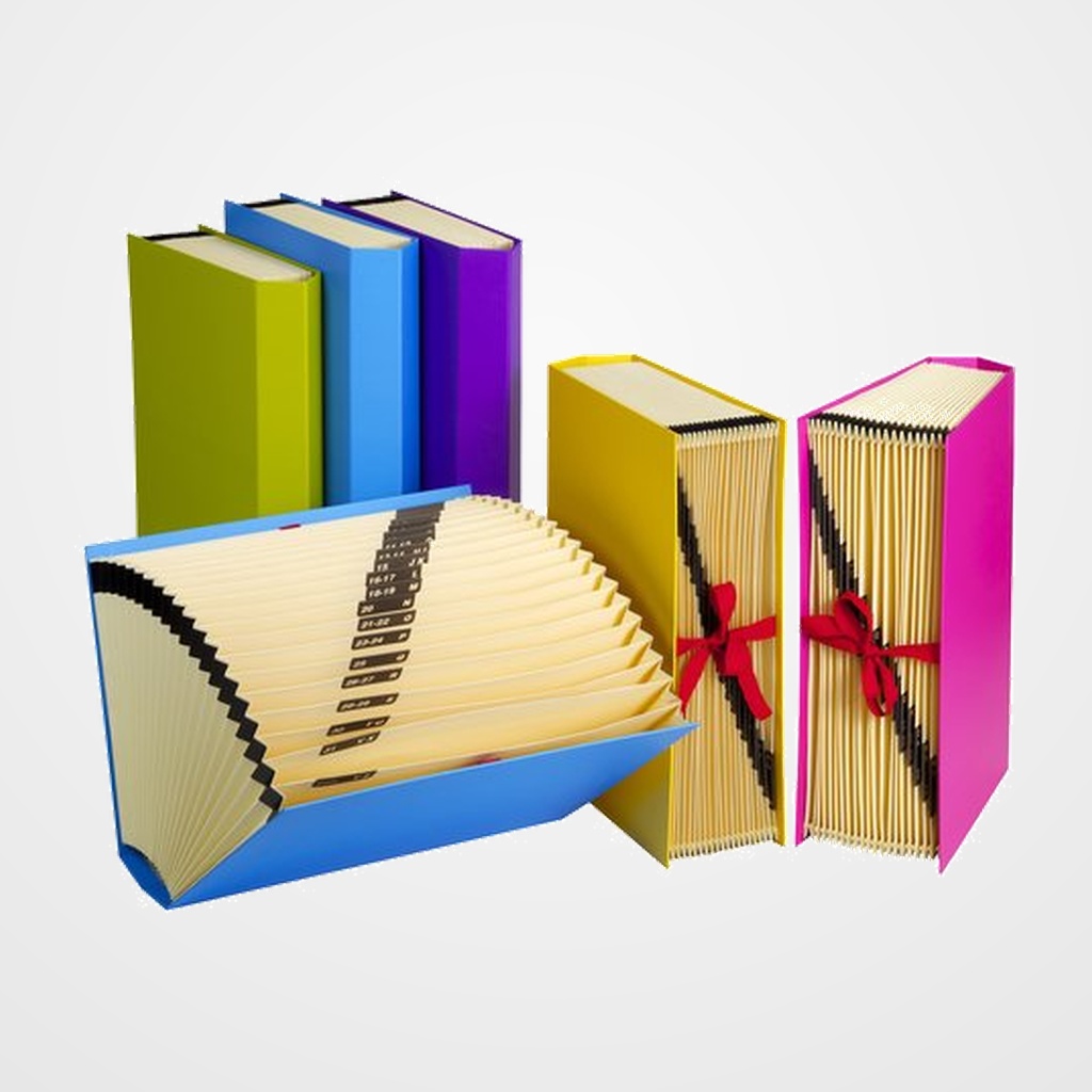 CLASIFICADOR ACORDEON CARCHIVO CARTON FORR.FASHION Fº 20 DPTOS.(A-Z) VERDE