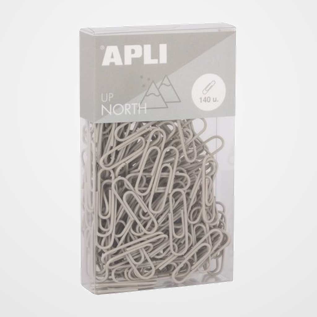 CLIP COLOR APLI UP NORTH GRIS (28 mm.) CAJA de 140