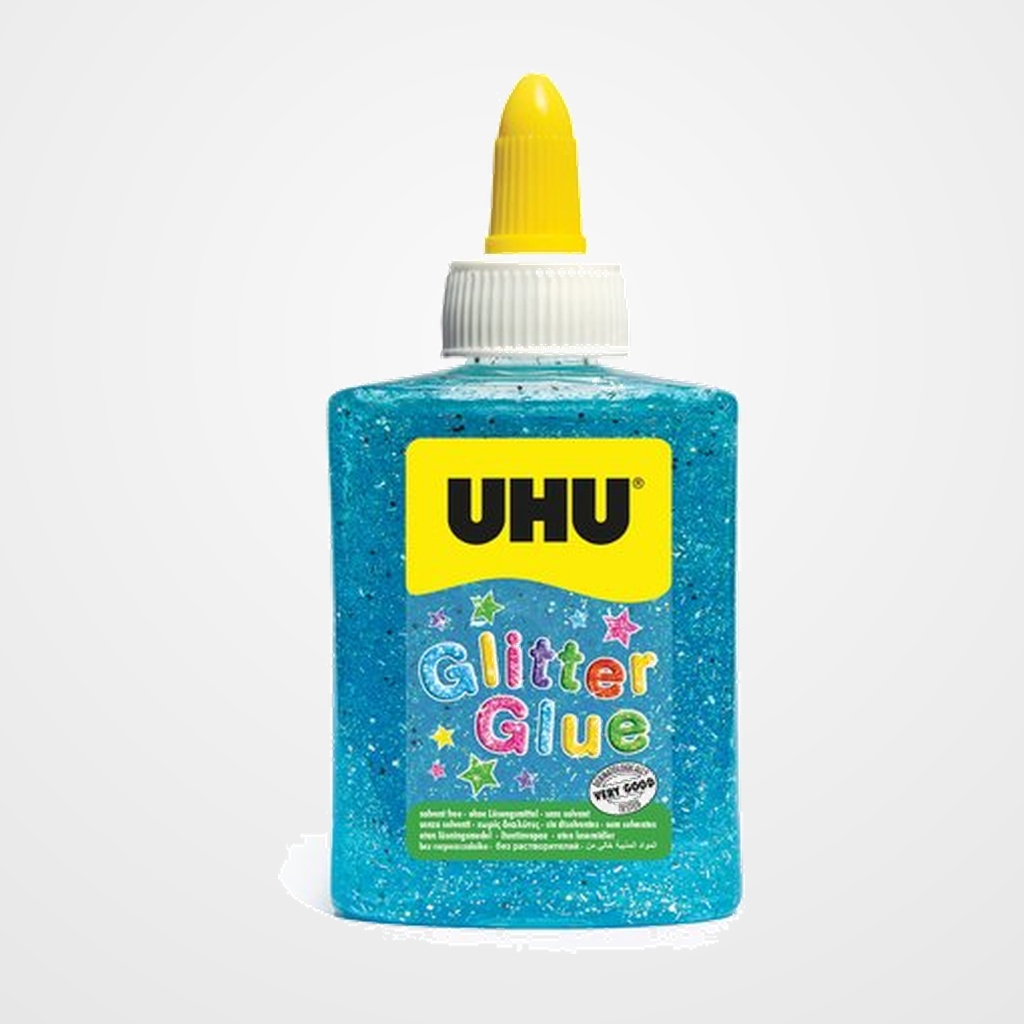 COLA GLITTER GLUE UHU BOTE de 88ml AZUL