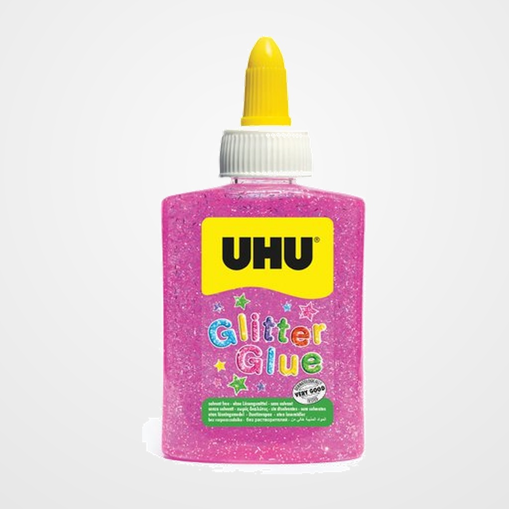 COLA GLITTER GLUE UHU BOTE de 88ml ROSA