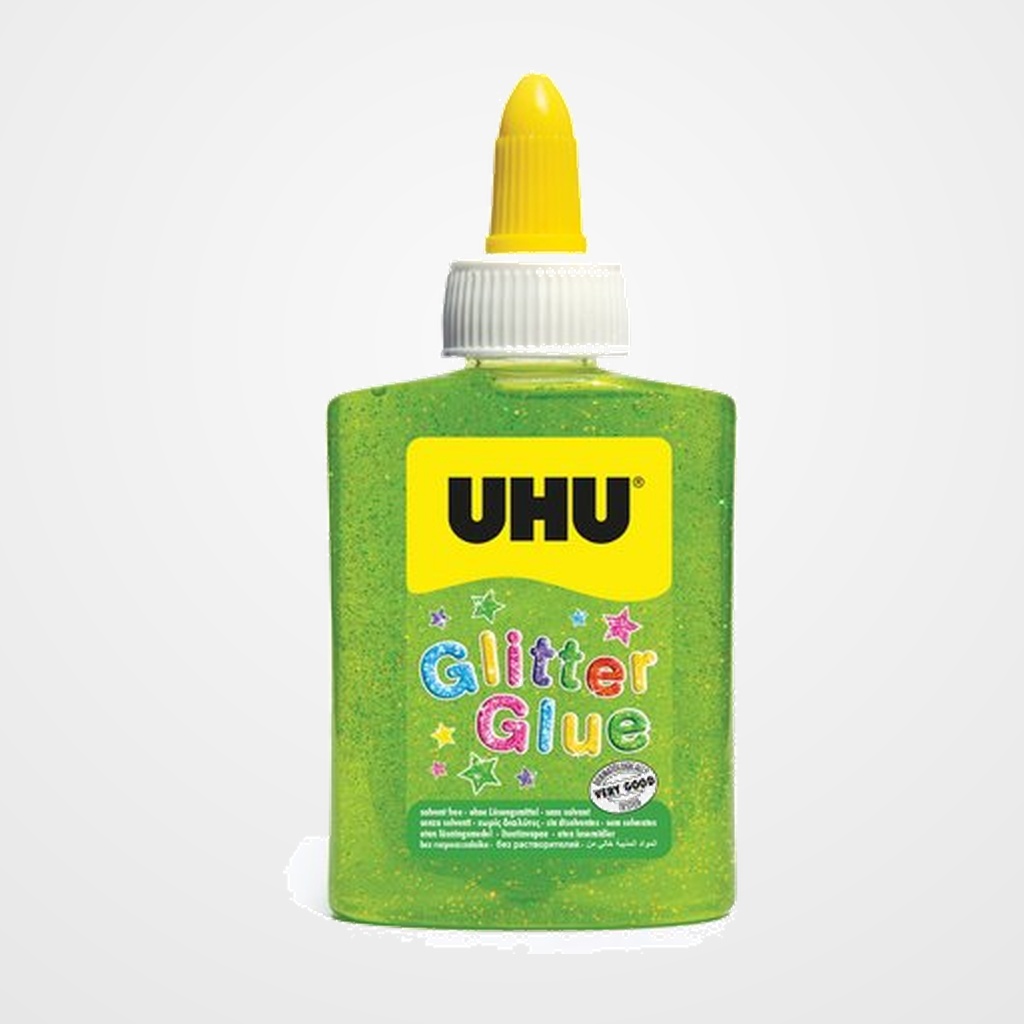 [23101207] COLA GLITTER GLUE UHU BOTE de 88ml VERDE