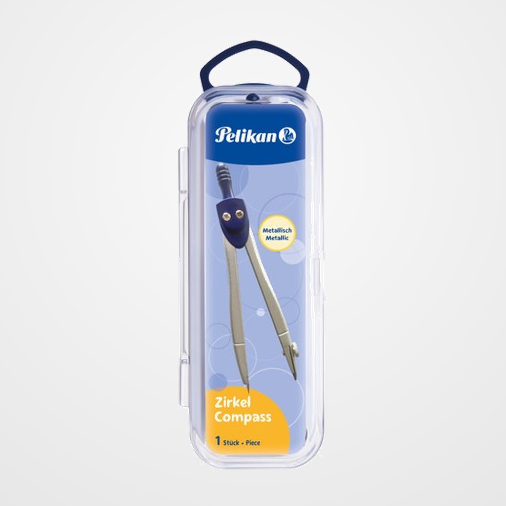 [16301040] COMPAS PELIKAN METALICO CON TUBO MINAS
