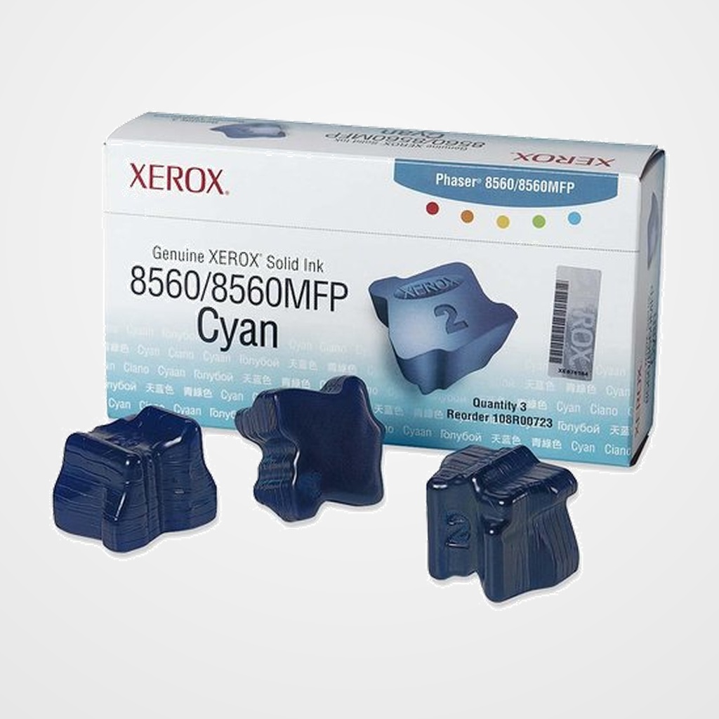 CONSUM. TEKTRONIX PHASER 8560 CIAN 3 BARRAS TINTA SOLIDA