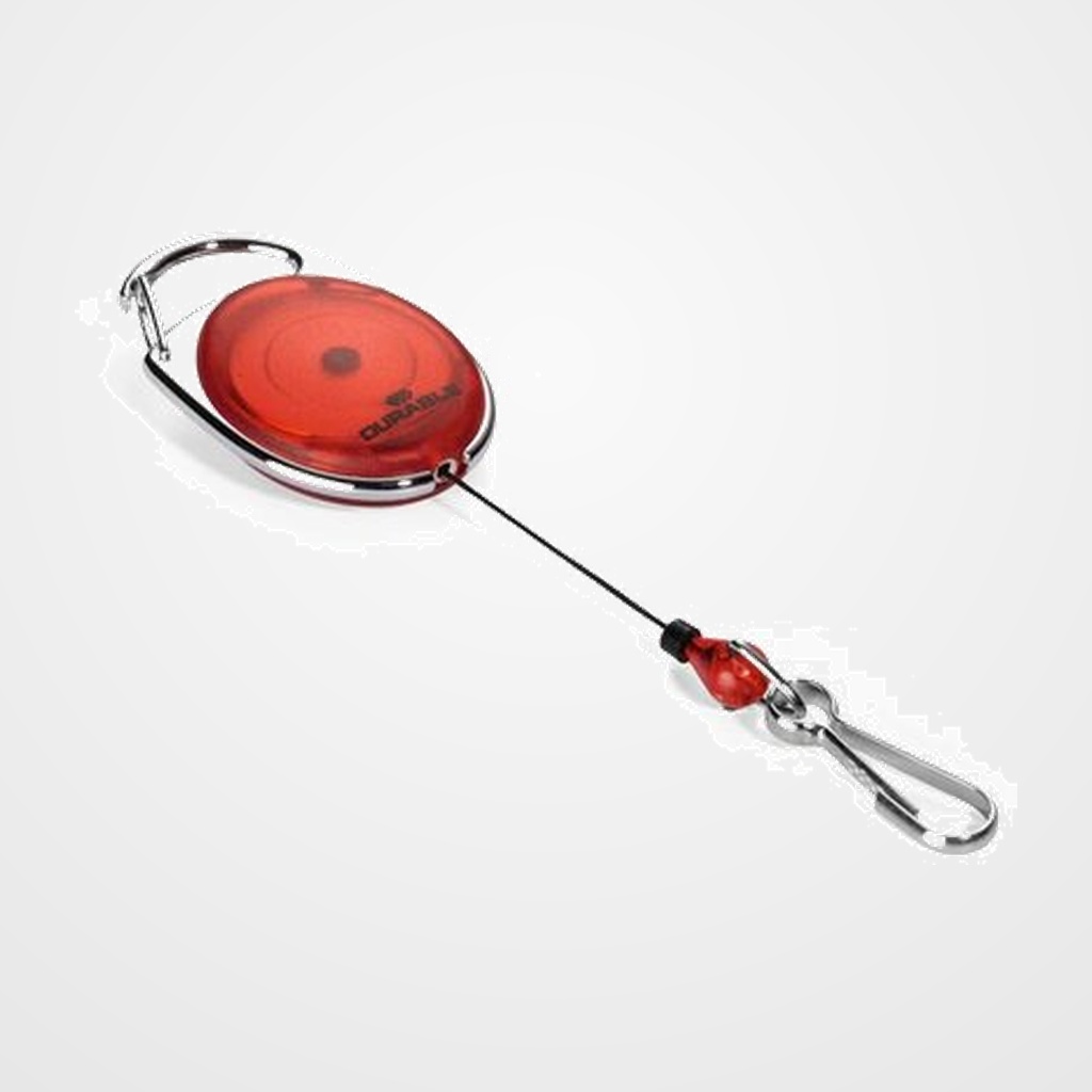 CORDON EXTENSIBLE DURABLE STYLE C/ MOSQUETON ROJO