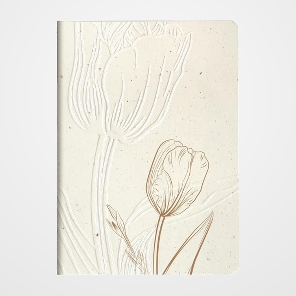 [12601582] CUADERNO CLAIREFONTAINE “TULIP PAPER” COSIDO A5 DOTS 32h