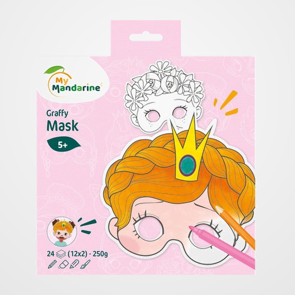 CUADERNO DE MASCARAS AVENUE MANDARINE GRAFFY CHICA 250g