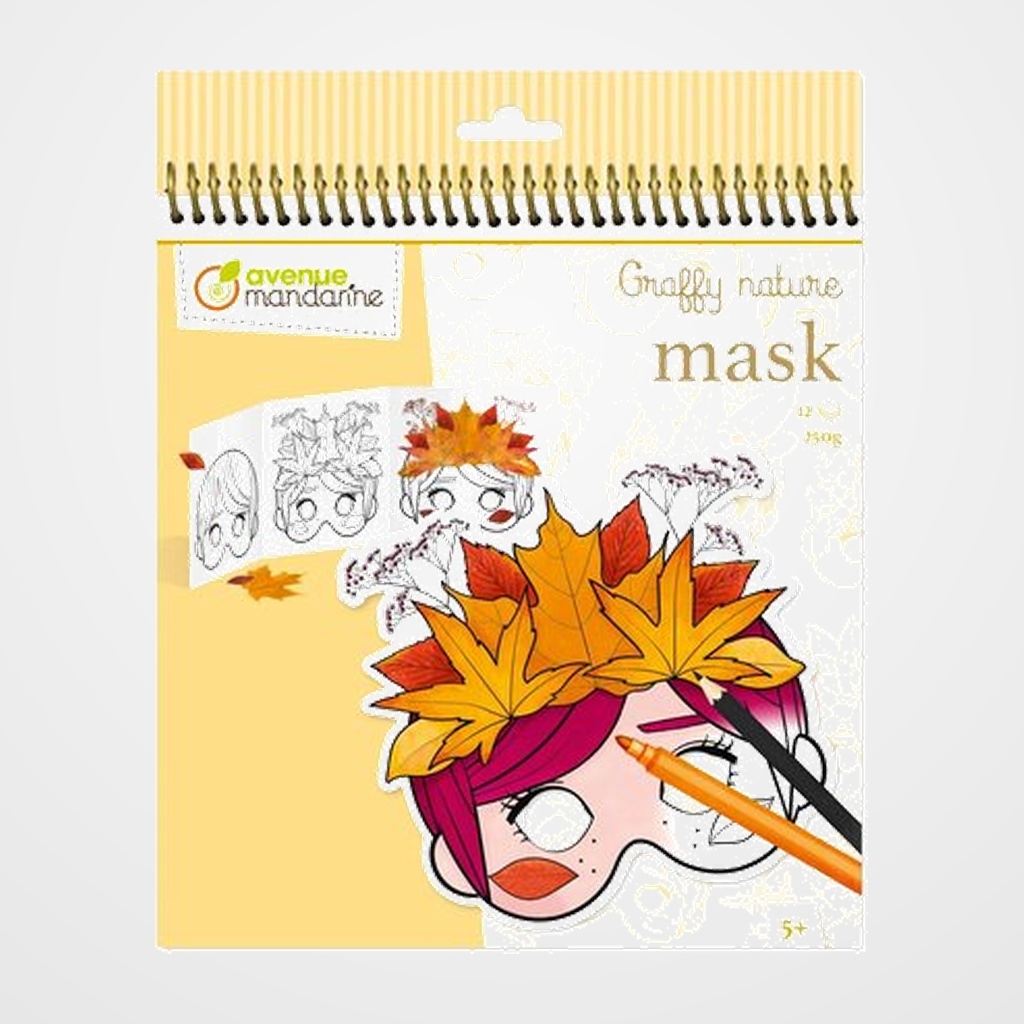 CUADERNO DE MASCARAS AVENUE MANDARINE GRAFFY NATURE TRIO 250g