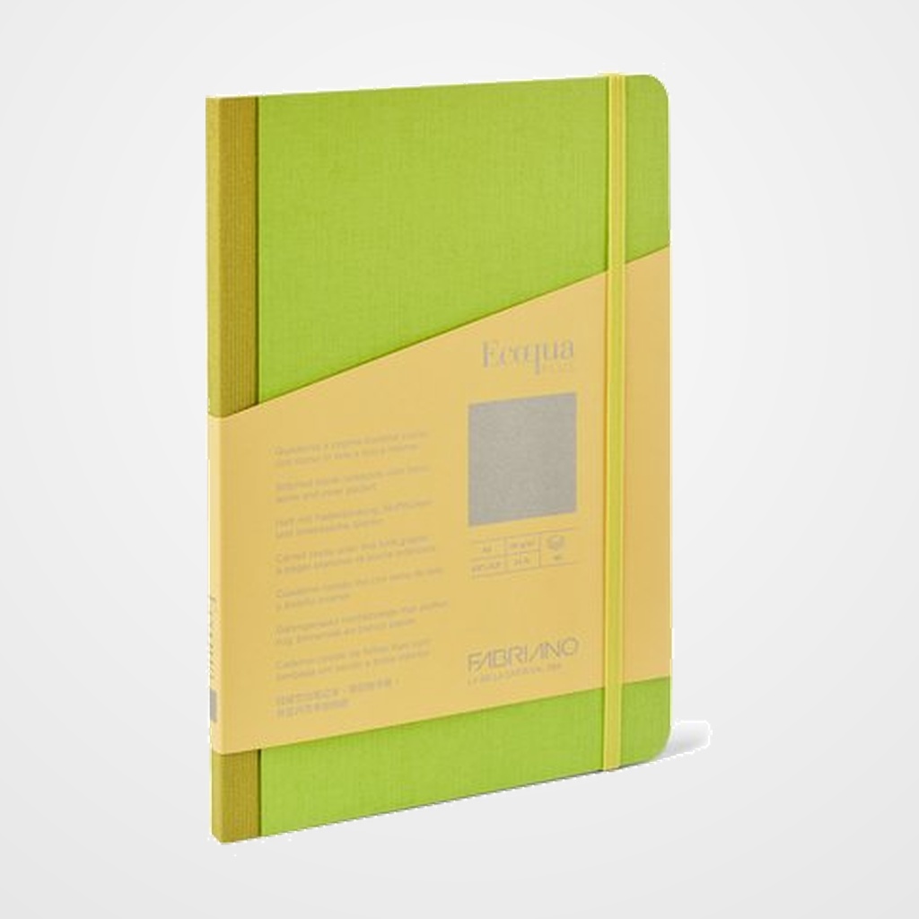 CUADERNO FABRIANO ECOQUA PLUS TELA A5 80hj. 90gr. LISO LIMA