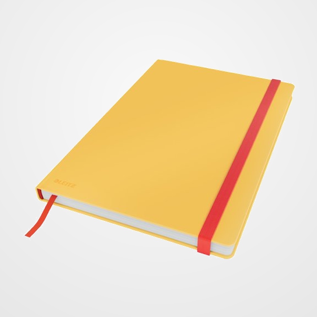 CUADERNO LEITZ COSY TOUCH B5 50gr. 80h CUAD. con GOMA AMARILLO