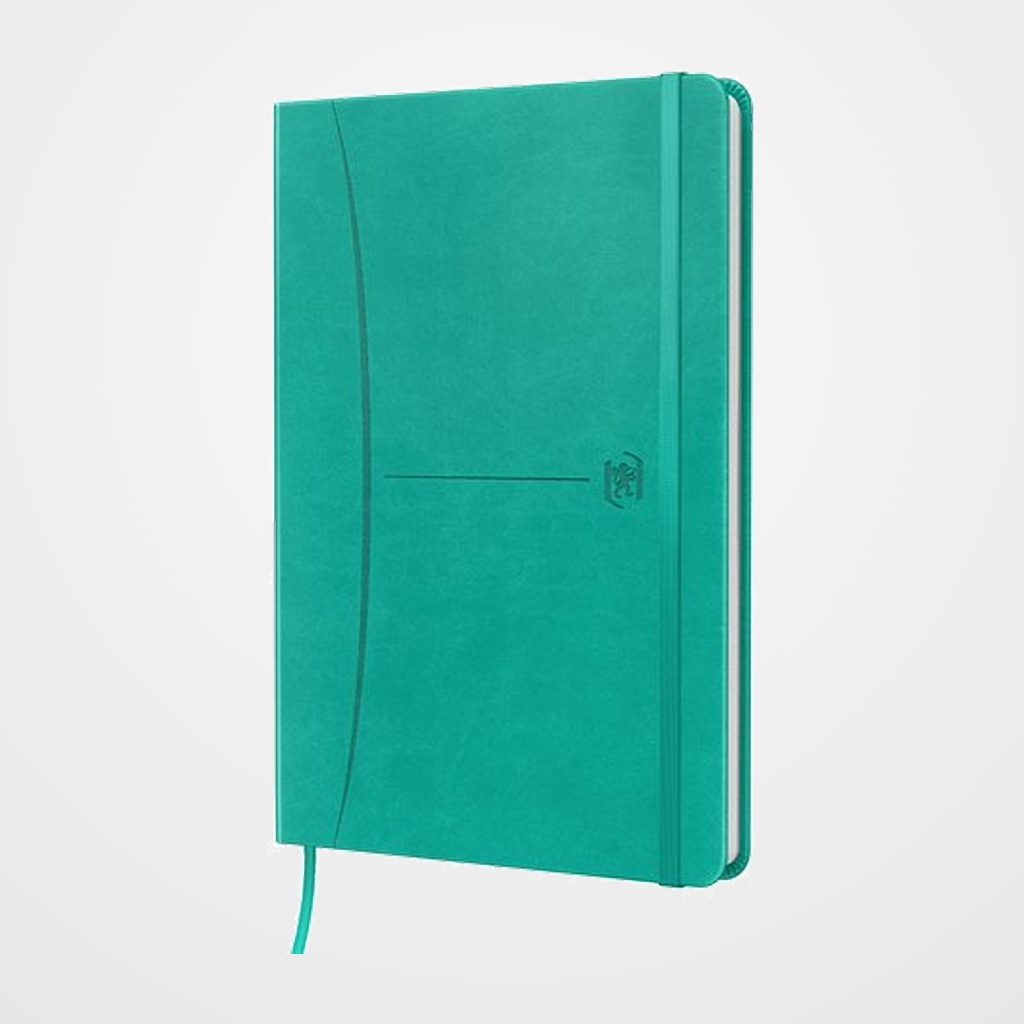 CUADERNO OXFORD SIGNATURE tapa EXTRA A5 104h DOTS PUNTEADO TURQUESA