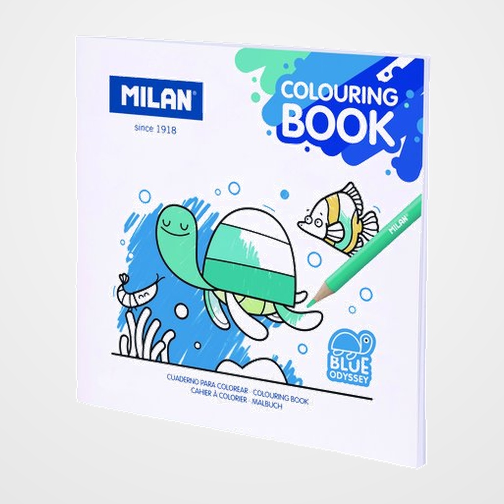 [12601520] CUADERNO PARA COLOREAR MILAN 140g 20h BLUE ODYSSEY