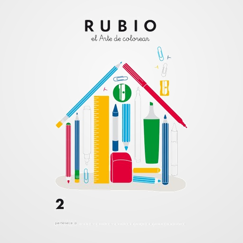 CUADERNO RUBIO A4 de COLOREAR Nº 2 (3-4 años)