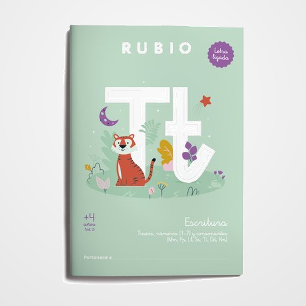 CUADERNO RUBIO A4 ESCRITURA CON LETRA LIGADA VOL.2 (+4 años)