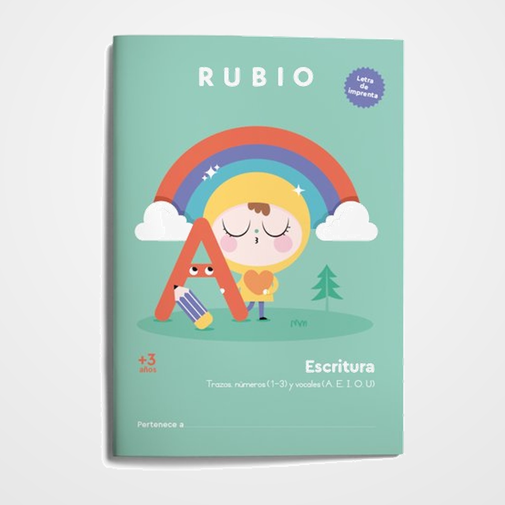 CUADERNO RUBIO A4 ESCRITURA LETRA DE IMPRENTA (+3 años)