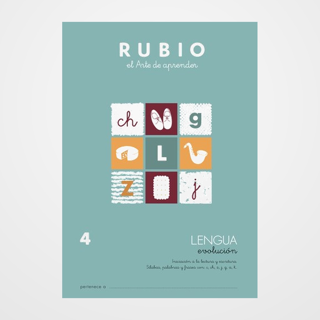 CUADERNO RUBIO A4 LENGUA EVOLUCION Nº 4 (5-6 años)