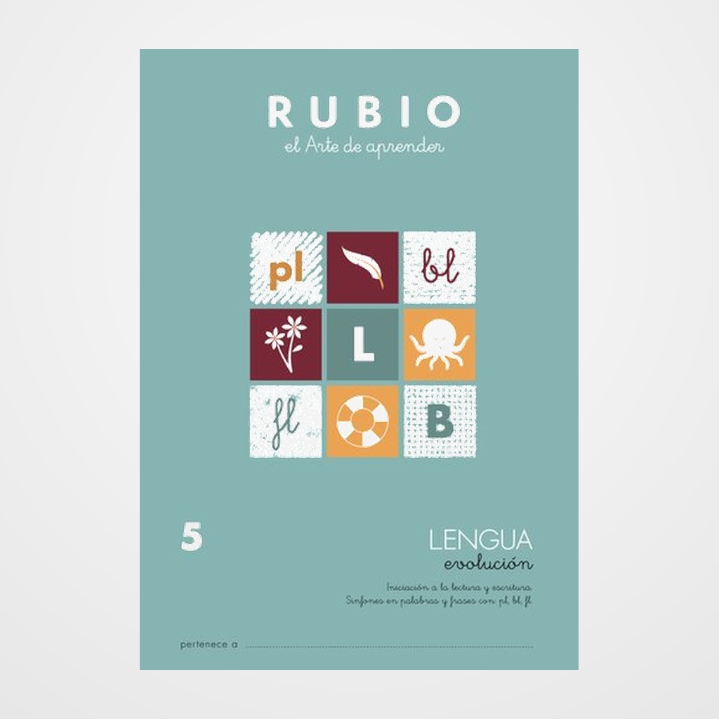 CUADERNO RUBIO A4 LENGUA EVOLUCION Nº 5 (5-6 años)