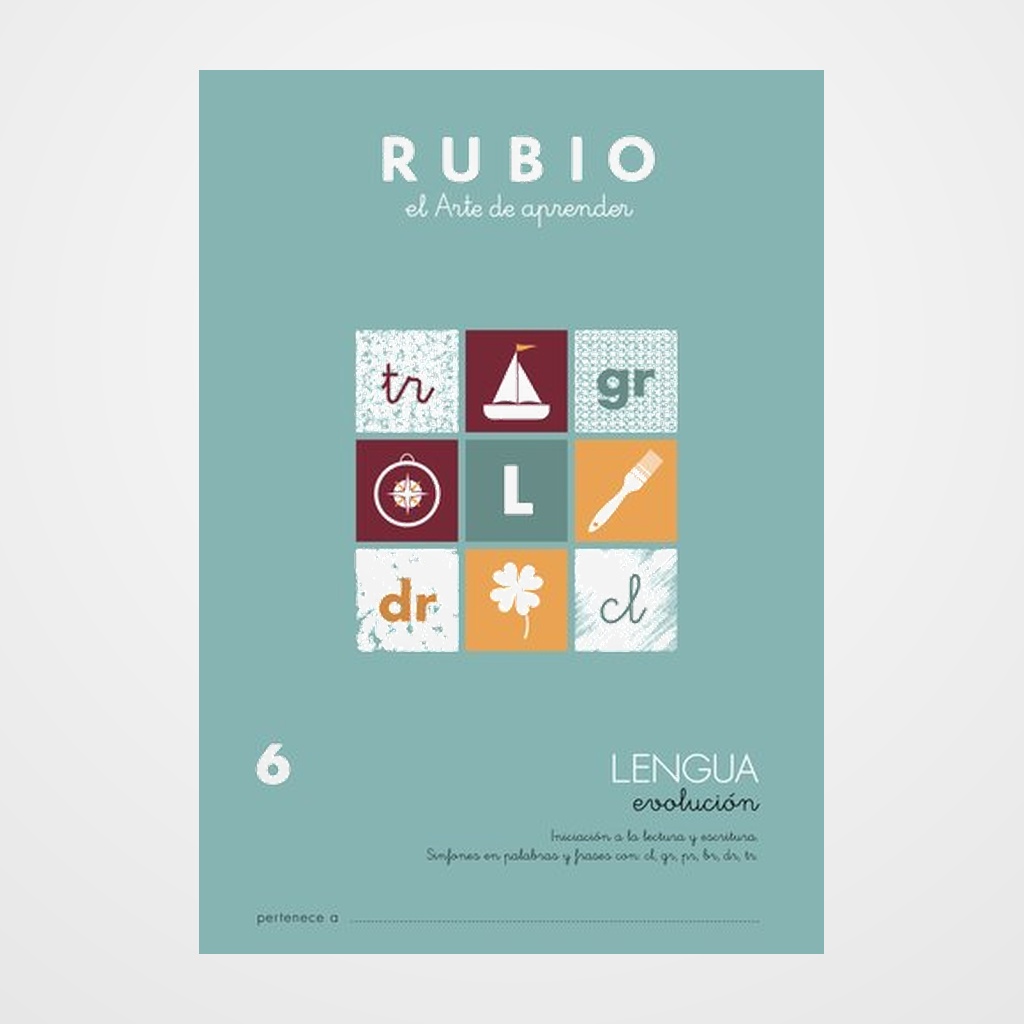 CUADERNO RUBIO A4 LENGUA EVOLUCION Nº 6 (5-6 años)