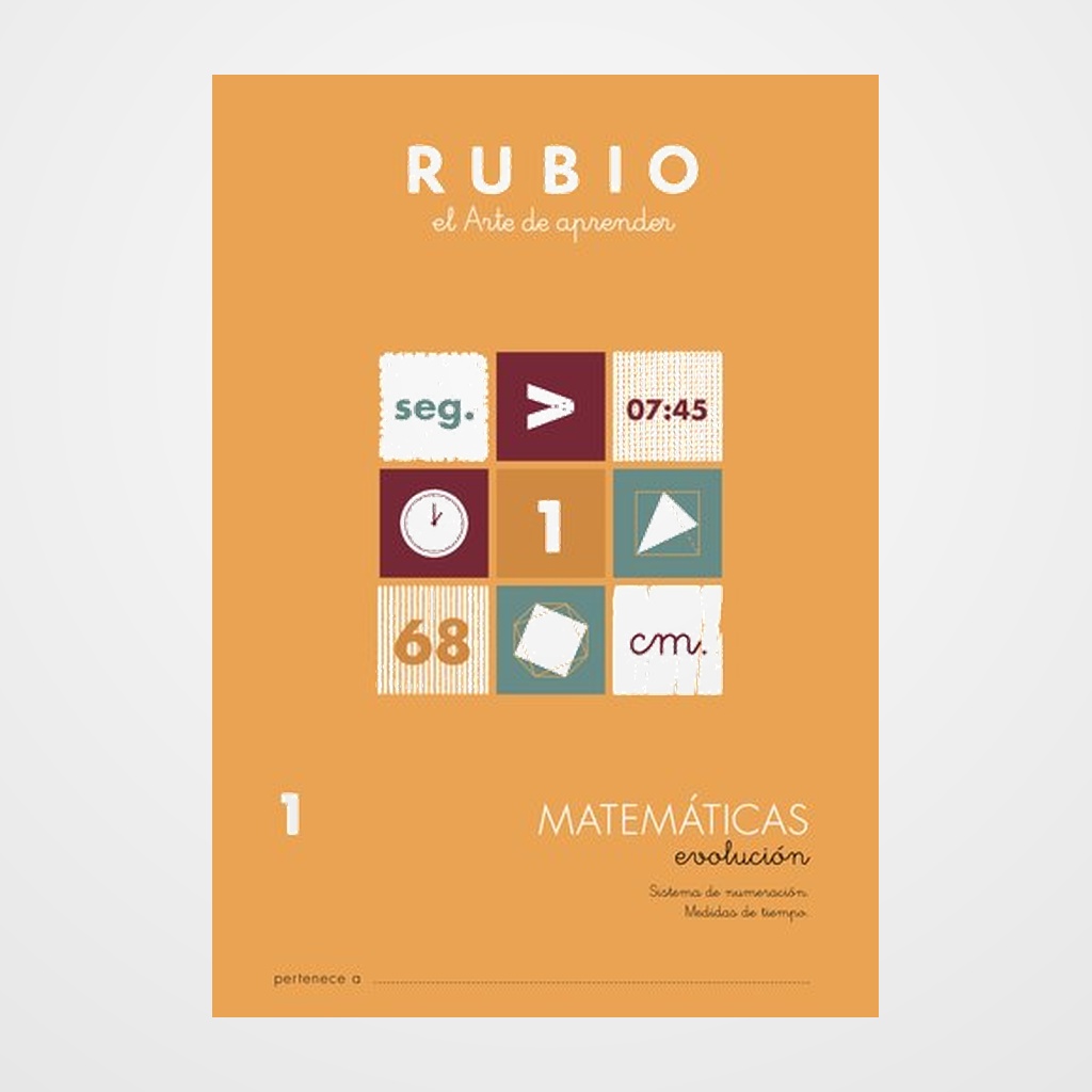 CUADERNO RUBIO A4 MATEMATICAS EVOLUCION Nº 1 (7-8 años)