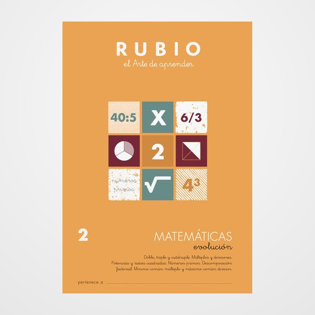 CUADERNO RUBIO A4 MATEMATICAS EVOLUCION Nº 2 (9-10 años)