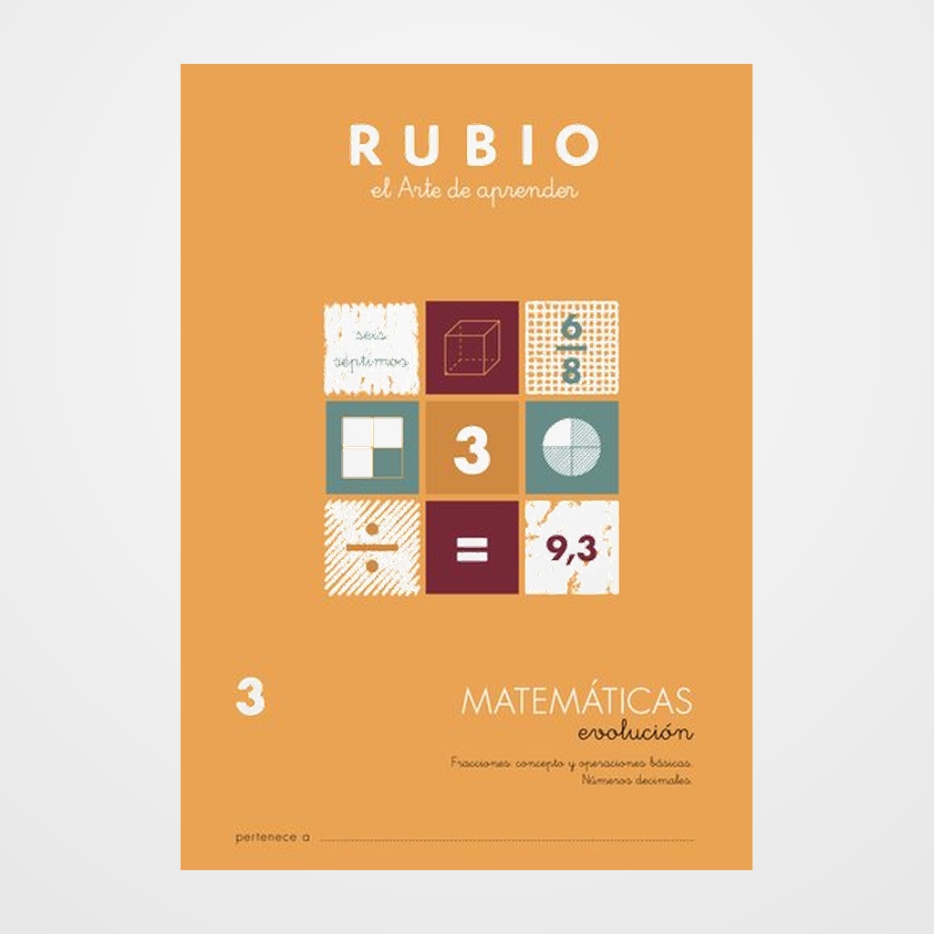 CUADERNO RUBIO A4 MATEMATICAS EVOLUCION Nº 3 (9-10 años)
