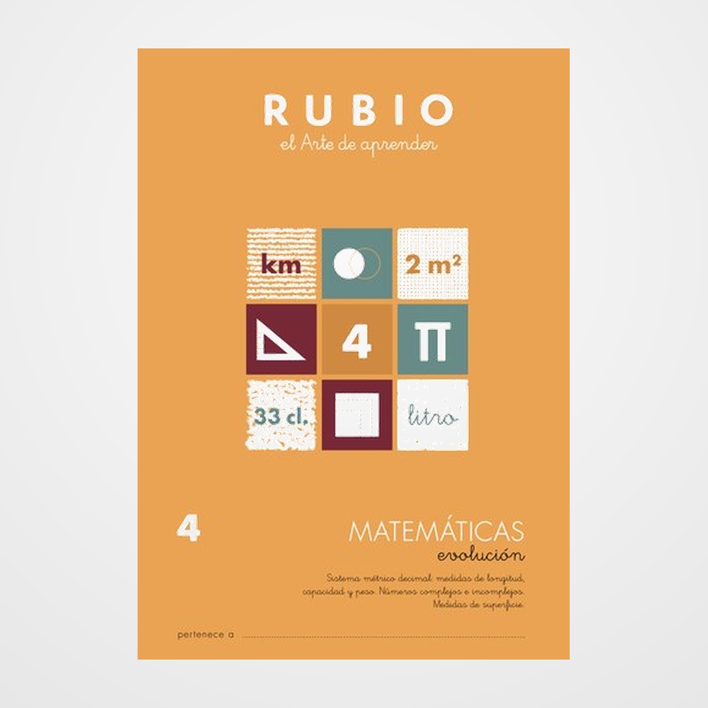 CUADERNO RUBIO A4 MATEMATICAS EVOLUCION Nº 4 (9-10 años)
