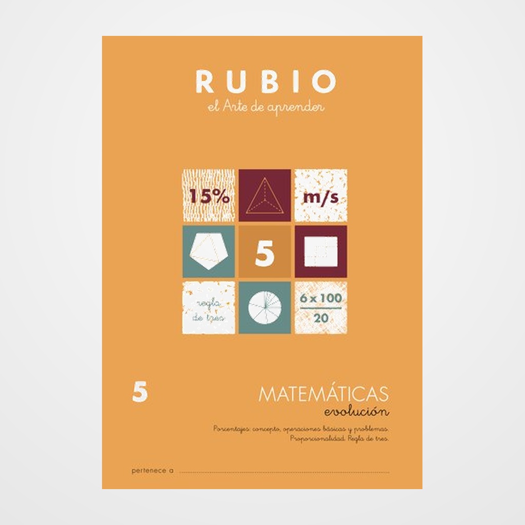 CUADERNO RUBIO A4 MATEMATICAS EVOLUCION Nº 5 (11-12 años)
