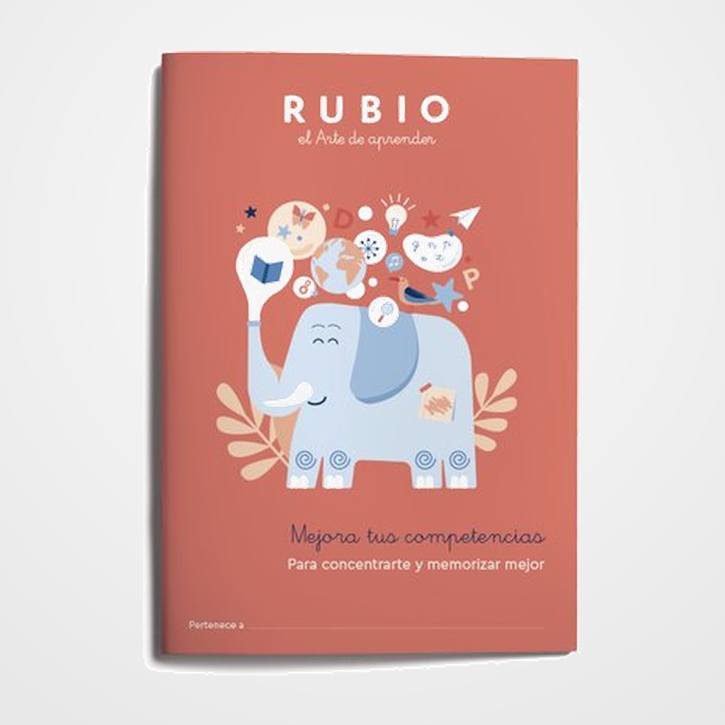 CUADERNO RUBIO A4 MEJORA TUS COMPETENCIAS PARA CONCENTRARTE Y MEMORIZAR MEJOR (7-8 años)