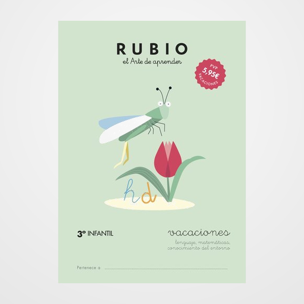 CUADERNO RUBIO A4 VACACIONES 3º EDUCACION INFANTIL (5-6 años)