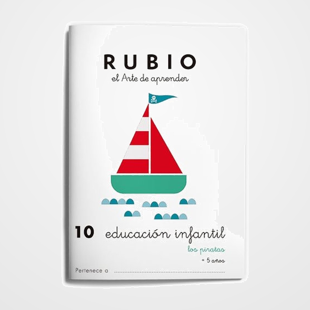 CUADERNO RUBIO A5 EDUCACION INFANTIL Nº 10 - LOS PIRATAS (+5 años)