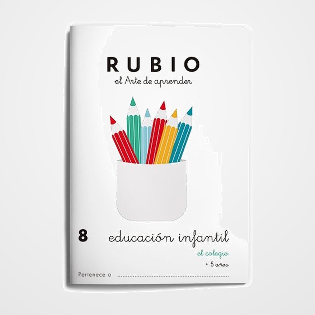 CUADERNO RUBIO A5 EDUCACION INFANTIL Nº 8 - EL COLEGIO (+5 años)