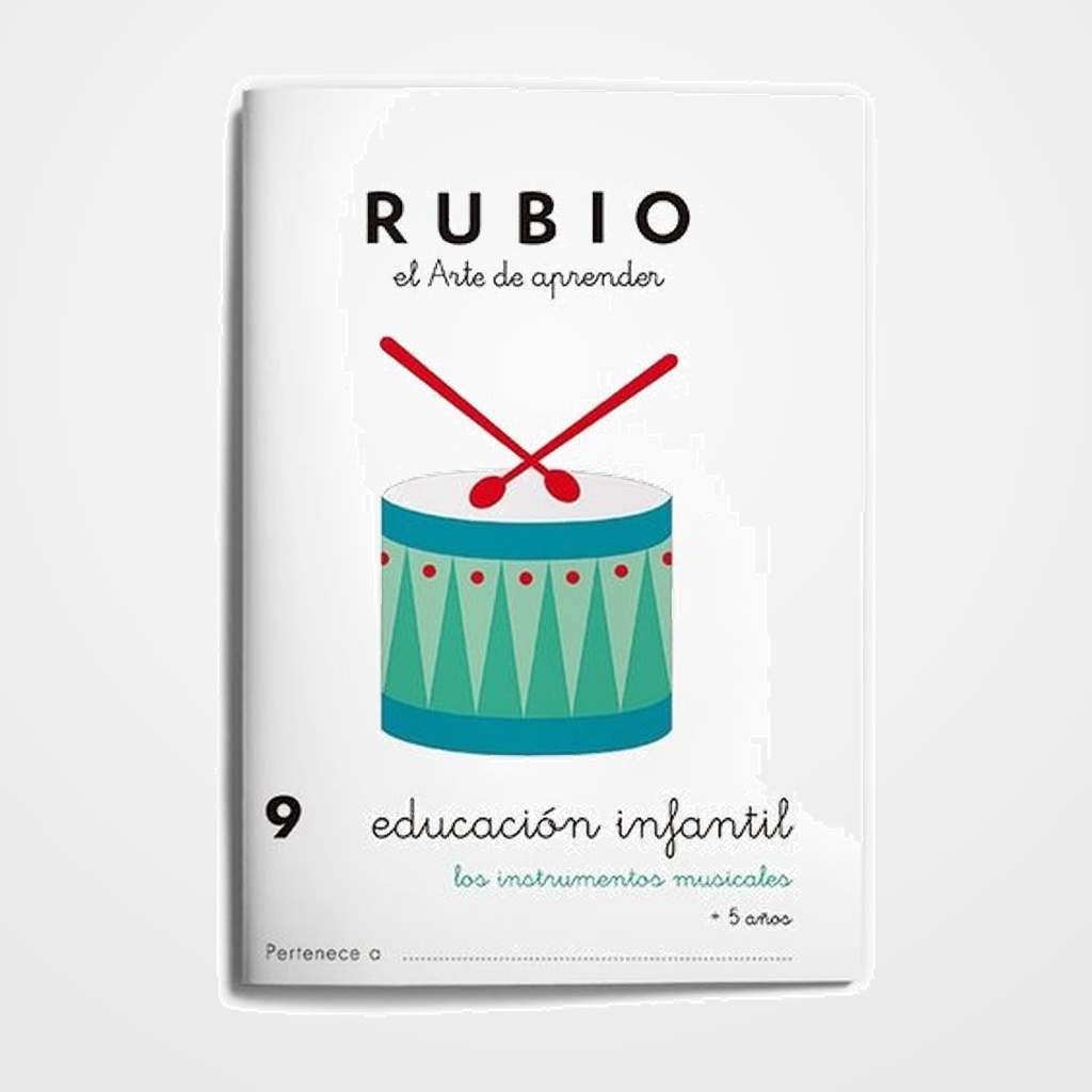 CUADERNO RUBIO A5 EDUCACION INFANTIL Nº 9 - INSTRUMENTOS MUSICALES (+5 años)