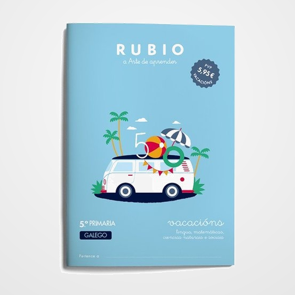 [22201112] CUADERNO RUBIO (GALLEGO) A4 VACACIONS 5º PRIMARIA (9-10 años)