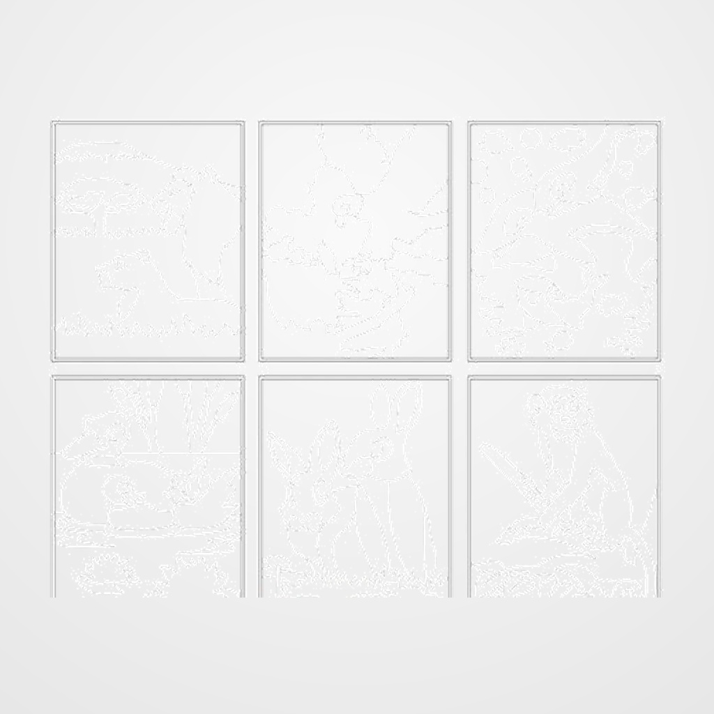 CUADRO ARENA NIEFENVER MOD.ANIMALES PACK DE 6