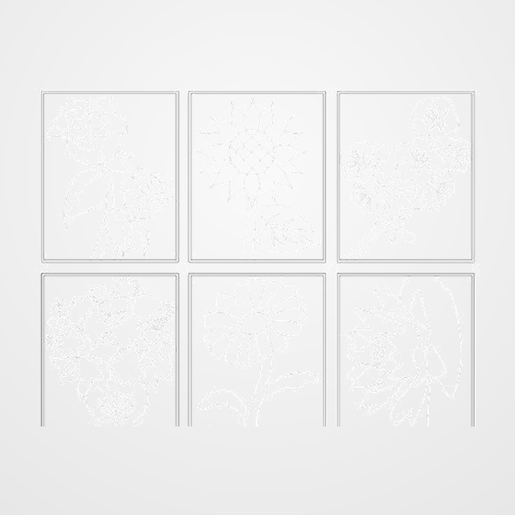 [25201448] CUADRO ARENA NIEFENVER MOD.FLORES PACK DE 6