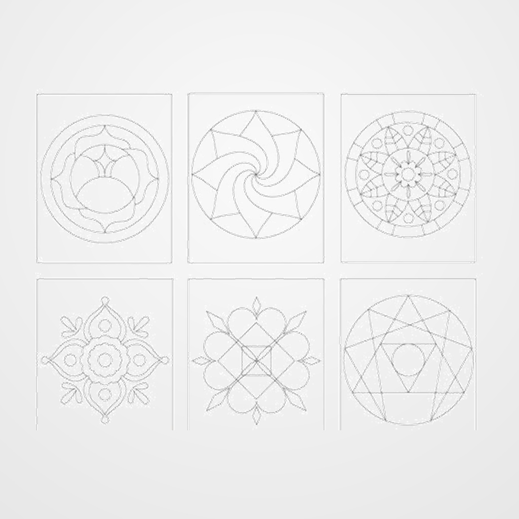 CUADRO ARENA NIEFENVER MOD.MANDALAS PACK DE 6