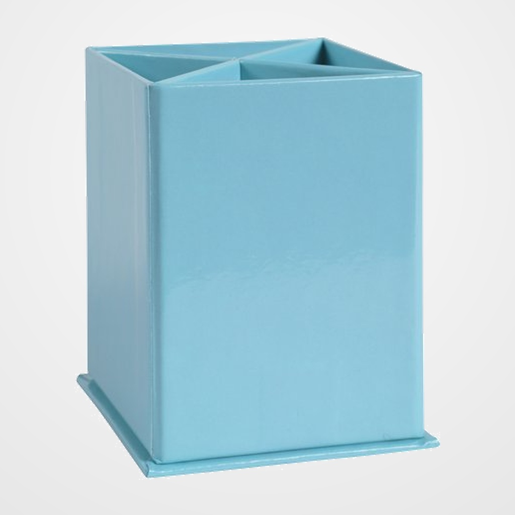 CUBILETE EXACOMPTA AQUAREL CARTON FORRADO 4 COMPARTIMENTOS AZUL
