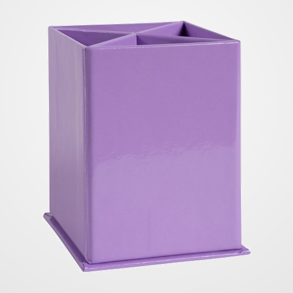 CUBILETE EXACOMPTA AQUAREL CARTON FORRADO 4 COMPARTIMENTOS MALVA