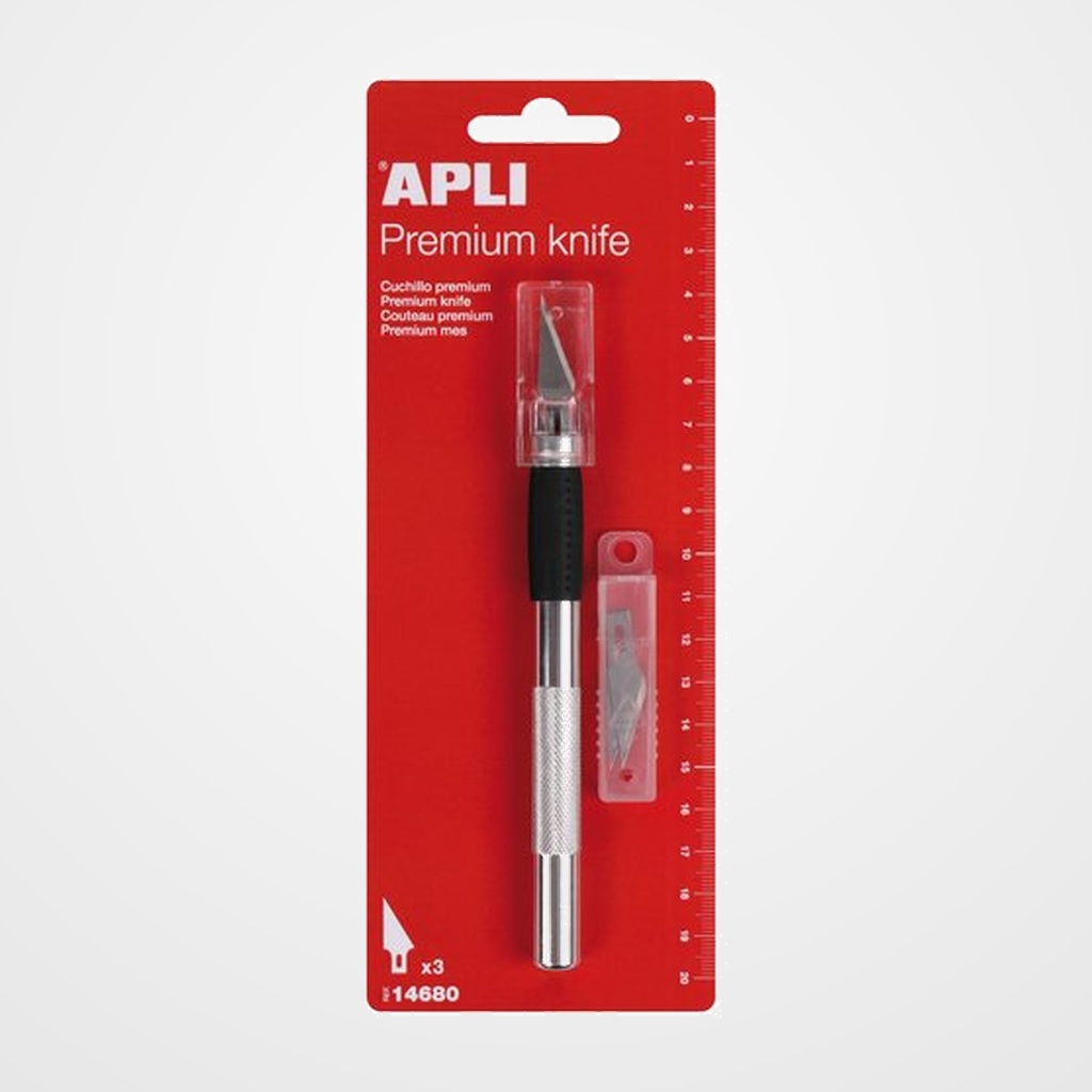 CUCHILLO APLI HOBBY PREMIUM + 3 RECAMBIOS 1 UNIDAD