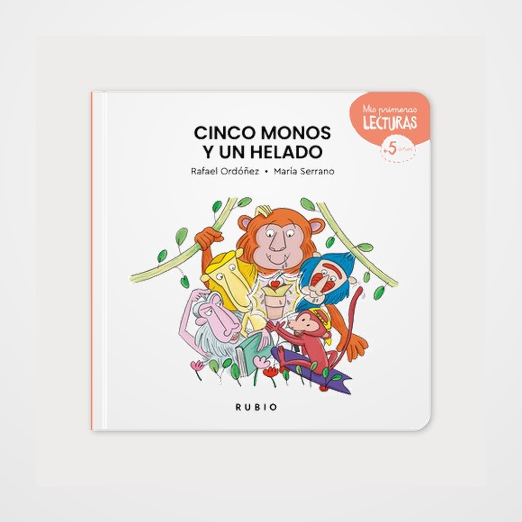 CUENTO RUBIO 200x200 5 MONOS Y 1 HELADO (+5 años)